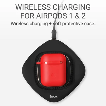 Hoco trådløs opladning tilfældet for AirPods stød bunden beskyttende dække kassen til Luft Bælg hovedtelefoner med trådløs oplader til QI