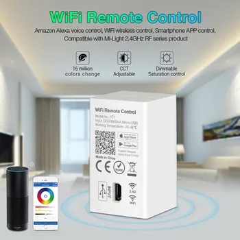 Milight YT1 Remote WIFI LED Controller Amazon Alexa stemmestyring WiFi Wireless & Smartphone APP arbejde med Mi.lys 2,4 G-Serie