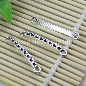 50stk/masse Metal Zink Legering Antik Sølv Stik Vedhæng i Tibetansk sølv Armbånd Spænder Perler 35x5mm (K01127)