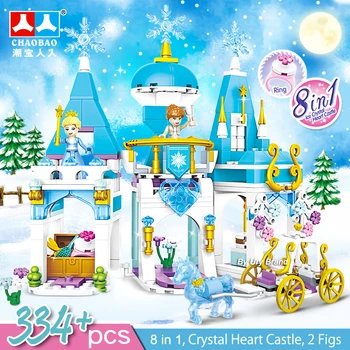 Venner, Serie byggesten Sæt Is Snow Princess Castle Play House Children ' s DIY Samlet Legetøj Til Piger, Kreativ Gave