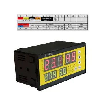 ZL-7918A Automatisk Inkubator Controller 100-240V LCD-Tem, at Humidity Control XM 18