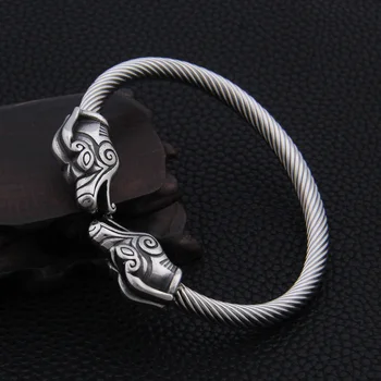 Rustfrit stål Dragen Armbånd Smykker Mode Tilbehør Viking Armbånd til Mænd Armbånd Cuff Armbånd Til Kvinder Bangles