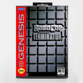 Robocop Versus Terminator Spil Patron, 16 bit MD Spillet Kort Med en Retail Box Til Sega Mega Drive Til Genesis