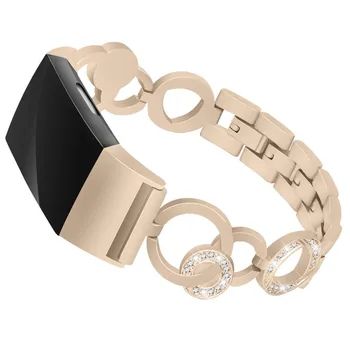 Udskiftning Krystal Diamant Ur Band Wrist Strap Armbånd Til Fitbit Oplade 2 Quick Release SmartWatch Støtte Tilbehør
