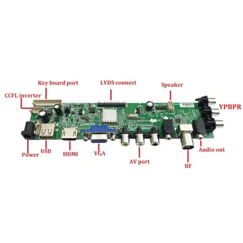 Kit Til HSD100IFW4-A00 1024X600 TV-fjernbetjening LVDS USB HDMI Signal controller board digital 40pin DVB-T DVB-T2 VGA AV LED WLED 10