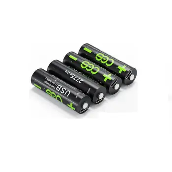 2775mWh 1,5 v AA genopladelige lithium-polymer-AA USB-batteri