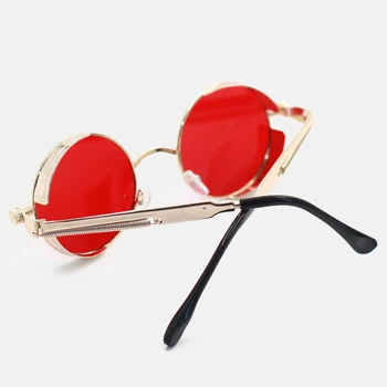 ZUEE Klassiske Solbriller Til Kvinder Kwa Gotiske Solen glasse Steampunk Kvinder Brand Vintage Brillerne Rund Ramme Sol Briller Mandlige