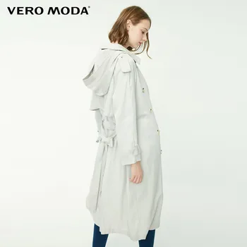 Vero Moda Women ' s Lyocell Dobbelt-breasted Hooded Lang Trench Coat | 319121525