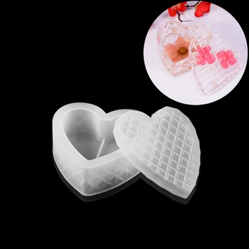 Harpiks, Silikone Formen Hjertet opbevaringsboks Forme Til Smykker at Gøre DIY Crystal UV-Epoxy Harpiks gaveæske Smykker Værktøjer, Forme Forsyninger