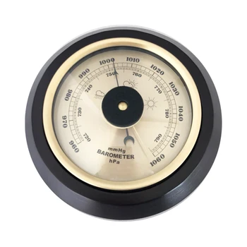 7.2 tommer 180 mm Træ-Base vægmonteret Husstand, Barometer, Termometer, Hygrometer vejrstation Hængende