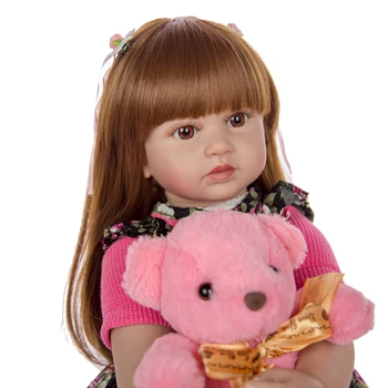 KEIUMI Klassiske 24 Tommer Silikone Reborn Baby Dolls virkelighedstro Prinsesse, Baby Dukker Toy Børn DIY Play House Legekammerat Gave