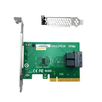 Ceacent NVMe Controller SSD Riser 12Gbs ANU02PE08 SFF8643 Stik, Dual Port PCIe X8 sff8643 at sff8639