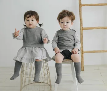 Nye Forår koreanske Drenge og Piger, To-Stykke Stribet Sparkedragt Romper Baby baby jumpsuit baby tøj