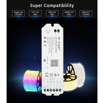 Milight WL5 2,4 G 15A 5 I 1 WiFi Alexa Stemme wi fi LED Controller For Enkelt farve CCT RGB RGBW RGB+CCT Led Strip light