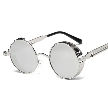 Runde Metal Solbriller Steampunk Mænd, Kvinder Mode Briller Brand Designer Retro Ramme Vintage Solbriller Høj Kvalitet UV400