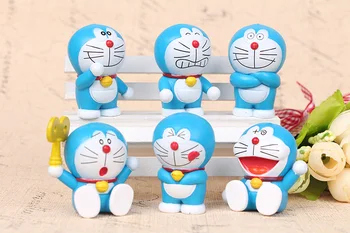 6stk/masse Tegnefilm Japan Animationsfilm Doraemon PVC-Action Figur Model Doll Legetøj Til Børn Gaver