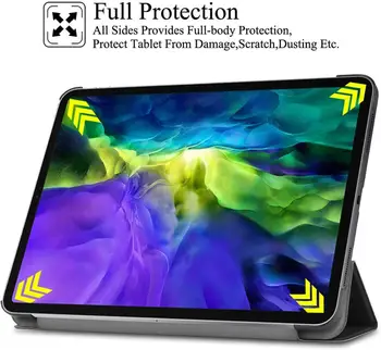 Etui til iPad Pro 11 2020 Tilfælde PU Læder PC Tilbage Ultra Slanke letvægts-Trifold stå Smart Cover til iPad Pro 11 2020 Sag