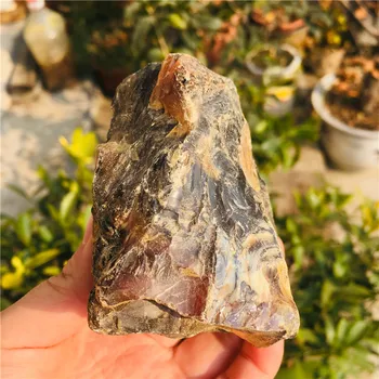 Varmt!!Naturlig rav rå sten, krystal perle samling rå rock mineral prøver healing home decor 1pc
