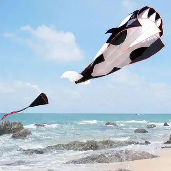 Tegneserie 3D Software Kite Hval Form Dyr Mønster String Kites Linje med Flyvende 30m Enkelt Q4I0