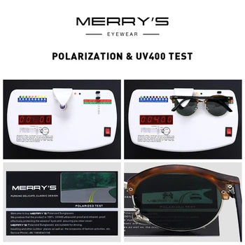 MERRYS DESIGN Mænd Kvinder Classic Retro Nitte Polariserede Solbriller til Unisex Briller Mode Mandlige Brillerne UV400 Beskyttelse S8054N