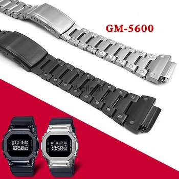 GM-5600 Watchbands og Bezel 316L Rustfrit Stål Ur Band og Bezel Metal Armbånd og Cover Med Værktøjer, Ferie Gave