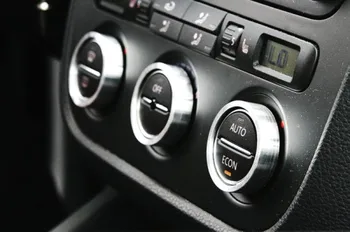 Aluminium-Frontramme Til Climatronic Dial - Sæt med 3 Ringe sølv farve - for VW Jetta Golf MK5 , Passat B6 EOS Nye Scirocco Tiguan