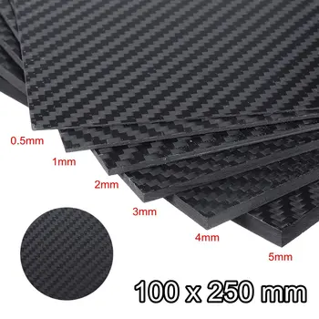 100X250 mm 0.5-5MM 3K Mat Overflade Twill Carbon Plade Panel Ark Høje Sammensatte Hårdhed Materiale, Anti-UV-Carbon-Fiber Board