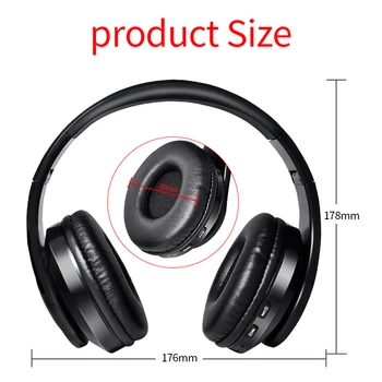 Oppselve Bluetooth-Hovedtelefoner Over Ear Stereo Kabel Wirlesss Headset Med Mikrofon Til Telefon, TV, Computer, PC-Musik iOS/Android