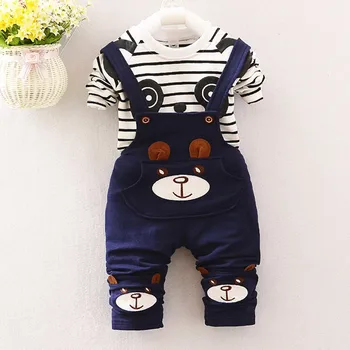 40# Toddler Børn Tøj, Baby Drenge Piger Panda Print Tops+bukser, Overalls, Tøj, Tøj til Børn Panda Slynge Sæt