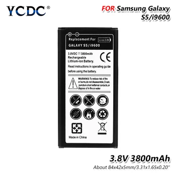 High Power 3800mAh Li-ion Batteri, Udskift Samsung Galaxy S5 I9600 G900F G900T G900A Smart Telefon 3.8 V Genopladelige Batería