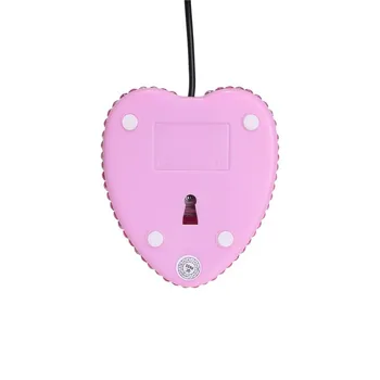 Ultra-tynd Pink Kablede Gaming Mus USB-tilsluttet Optisk Gamer Mus Hjerte Form 1000 DPI Bærbar Desktop-Computer Mus For Piger Gave