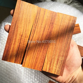 2 Stykker Red Sandalwood DIY-Kniv Håndtag Materiale Gør Multi Størrelsen Træ til Forskellige Håndværk Materialer 120x40x10mm