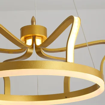 Moderne Guld Krone Design Lamper LED Lamper, Kunst, Udsmykning Hængende Lampe Til Stue, Soveværelse, Køkken Ø